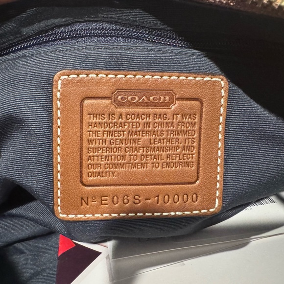 Coach Patchwork Shoulder Bag in Blue and Silver - Picture 4 of 10